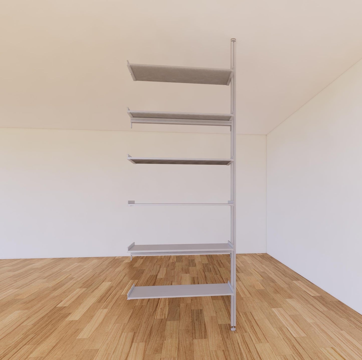 ModShelf Floor to Ceiling Room Divider Shelving with Cabinets