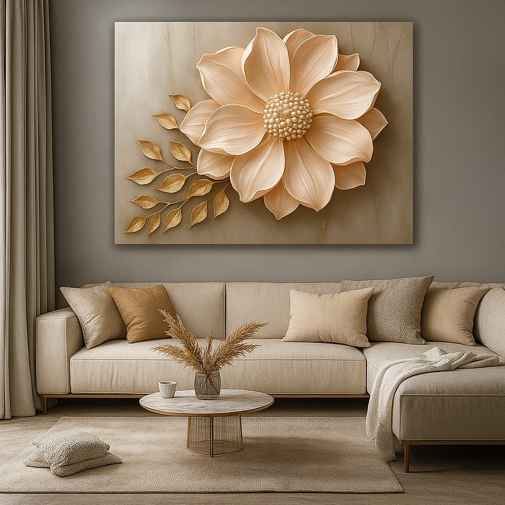 Décoration murale Ethereal Bloom v5 – Design floral moderne pour la chambre et le salon