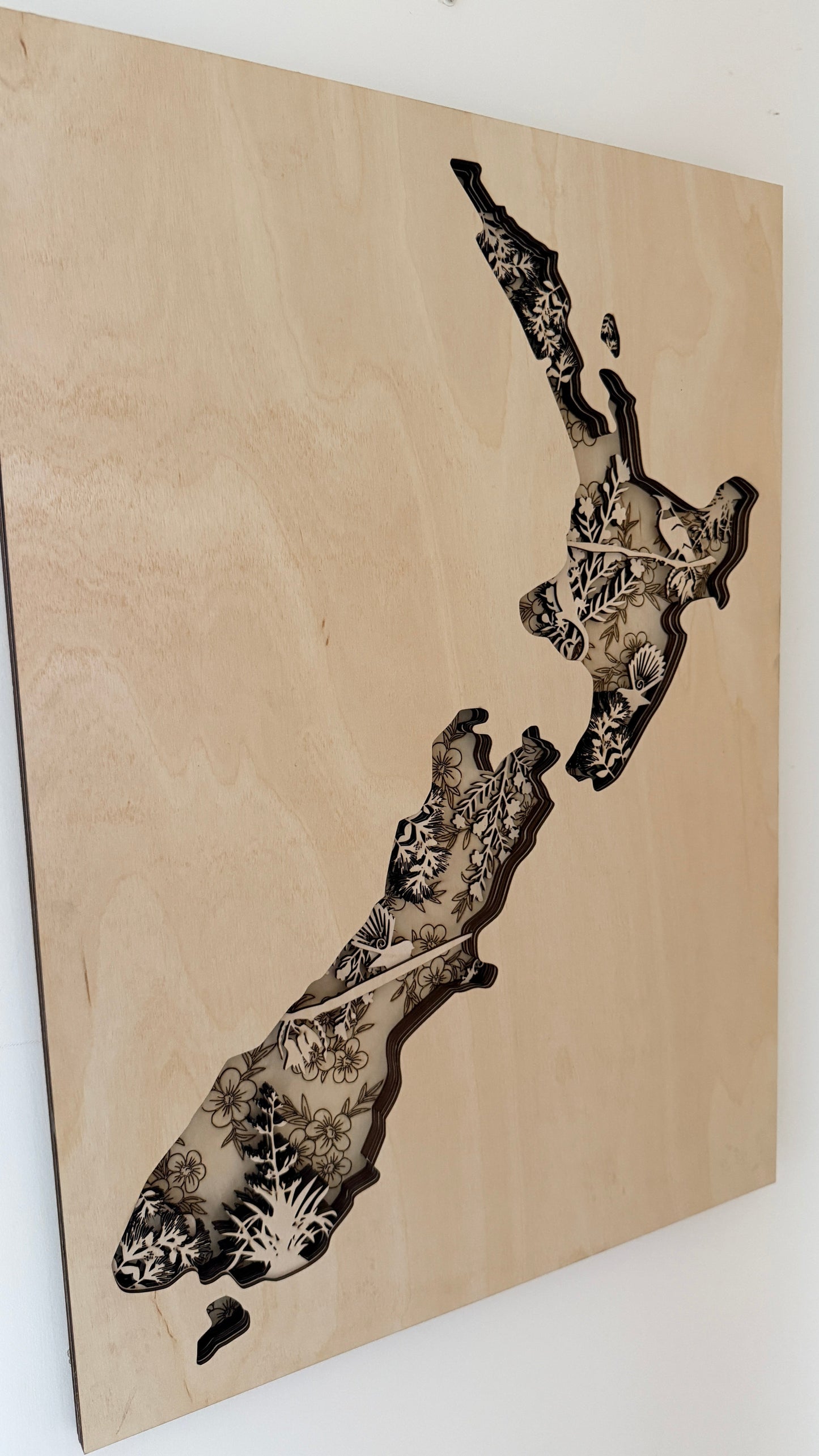 Carte 3D de la Nouvelle-Zélande (Kiwiana)