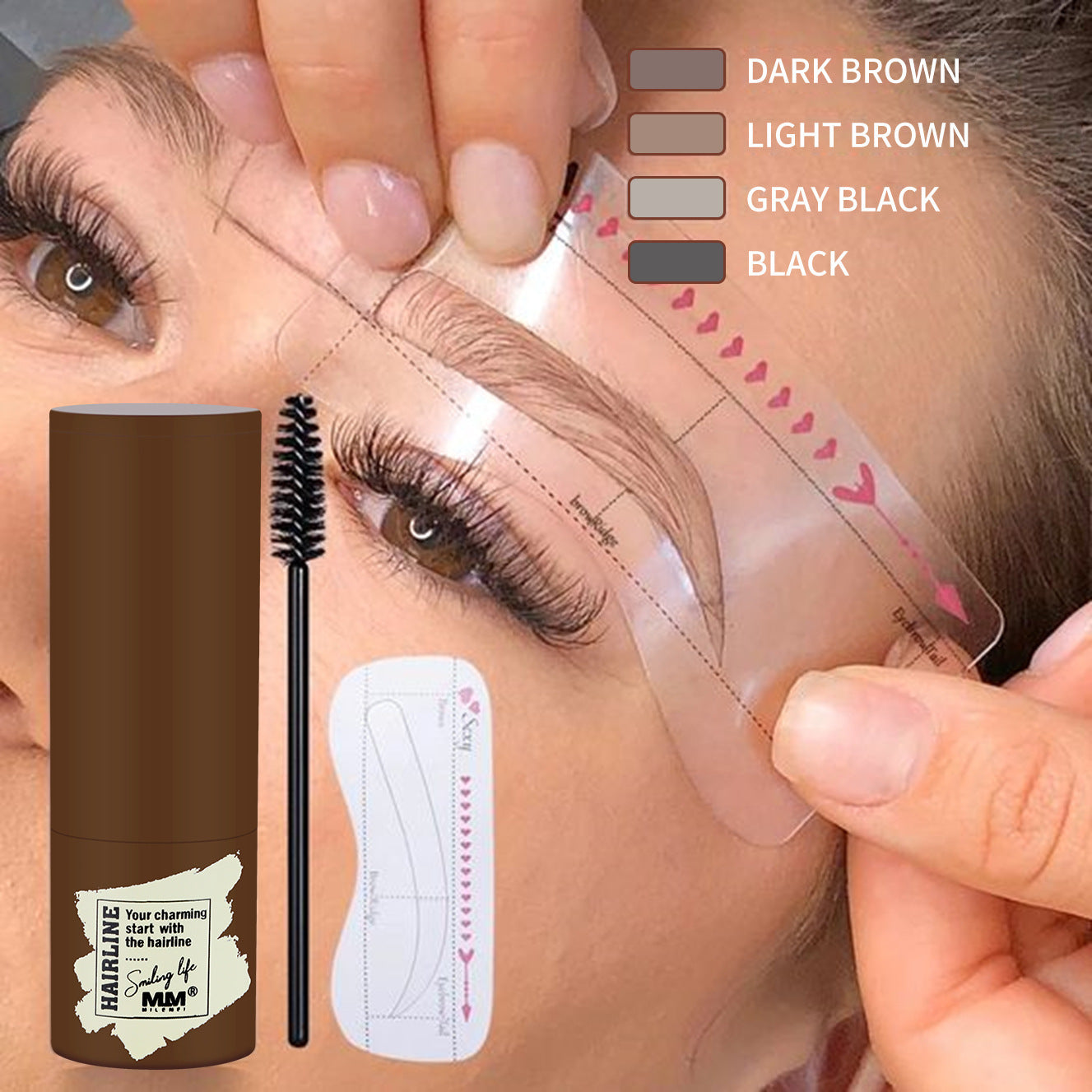 Alurain Eyebrow Stamp Kit