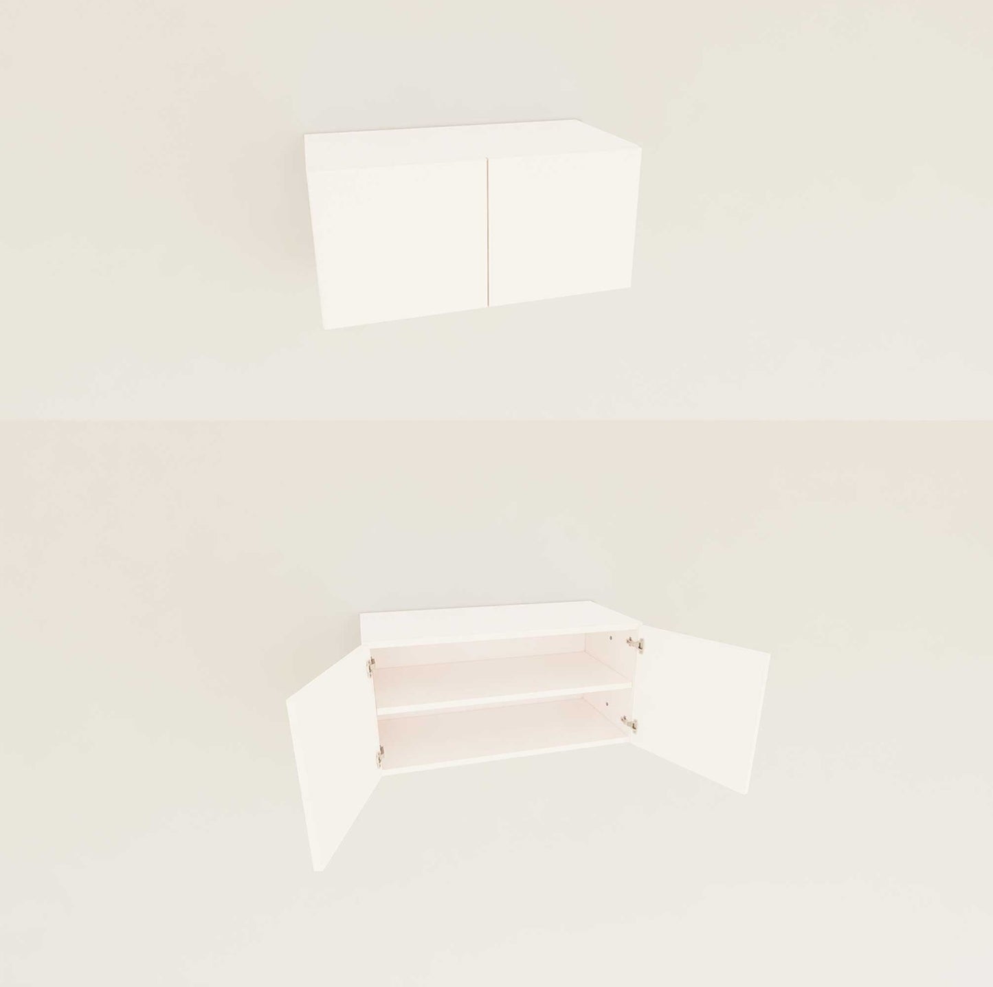 Modular Shelving Units - Aluminum Shelves and Wood Cabinets