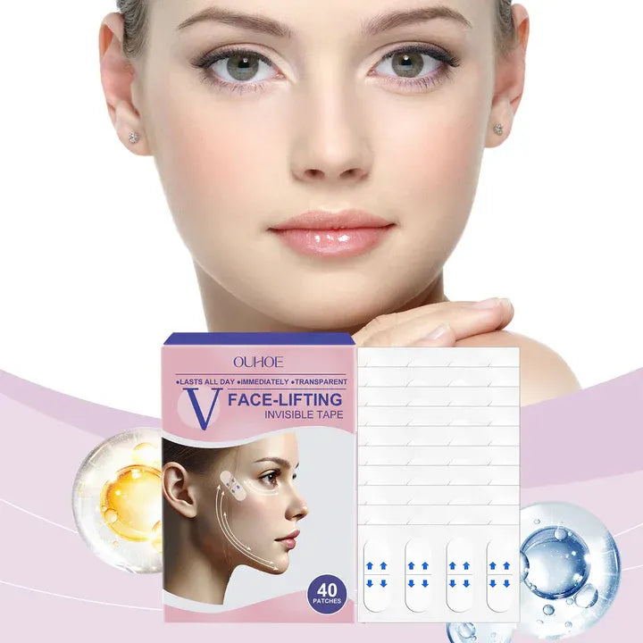 Bande adhésive invisible pour lifting du visage AlurainLift™ (40 pièces)