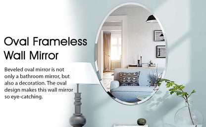 Combo of Oval Shape & Square Shape Mirror (Pack of 2)
