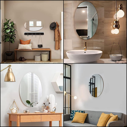 Combo of Oval Shape & Square Shape Mirror (Pack of 2)