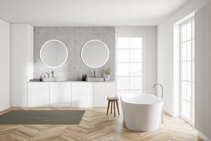 Luna Round Lighted Bathroom Vanity Mirror