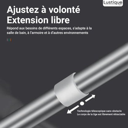 AdjustableRod™ – Tringle télescopique universelle sans perçage pour salle de bain et cuisine [50 % de réduction]