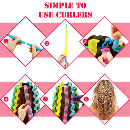5+5 Free | Heat-Free Spiral Curlers™ — Effortless, Beautiful Curls That Protect Your Hair Every Time