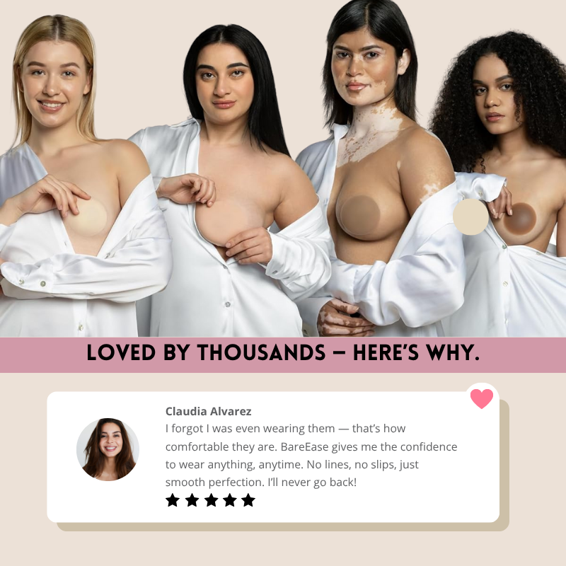 Cache-tétons sans coutures BareEase – Confiance et confort toute la journée – 1 acheté, 1 offert 