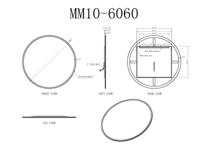 Luna Round Lighted Bathroom Vanity Mirror