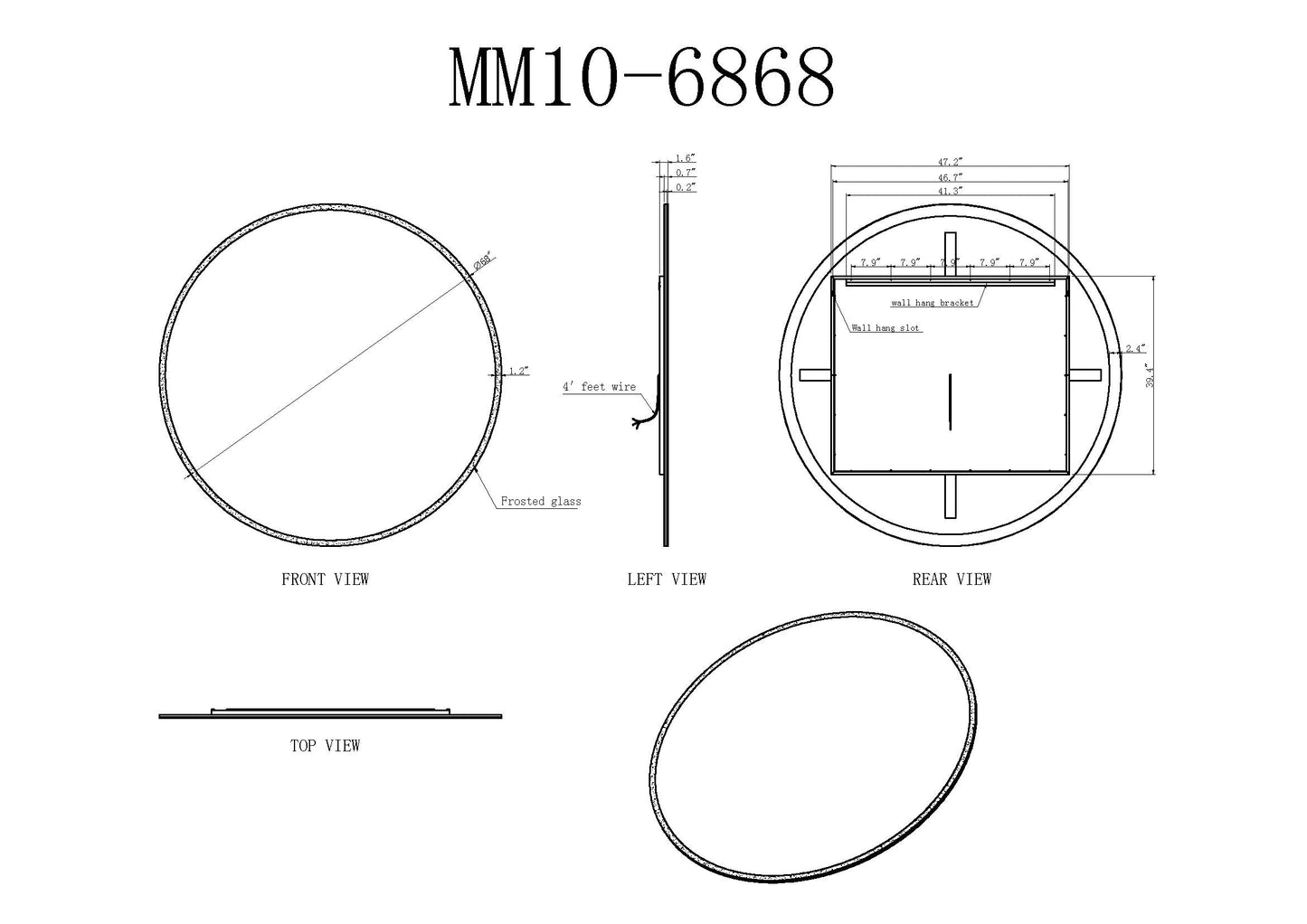 Luna Round Lighted Bathroom Vanity Mirror