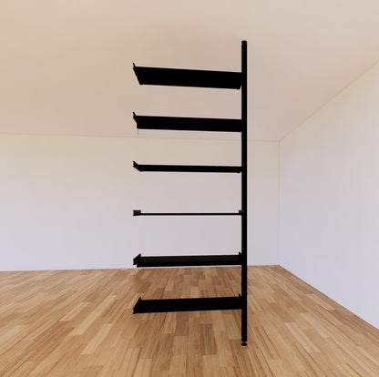 ModShelf Floor to Ceiling Room Divider Shelving with Cabinets