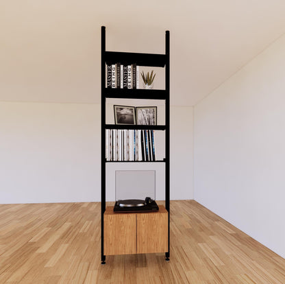 ModShelf Floor to Ceiling Room Divider Shelving with Cabinets