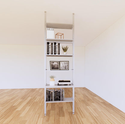ModShelf Floor to Ceiling Room Divider Shelving with Cabinets