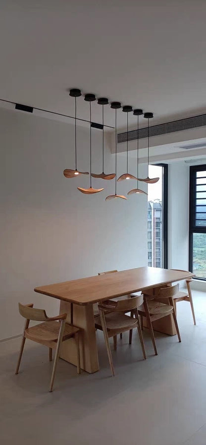 Kintsu Wood Wabi Sabi Japandi Pendant Light Chandelier
