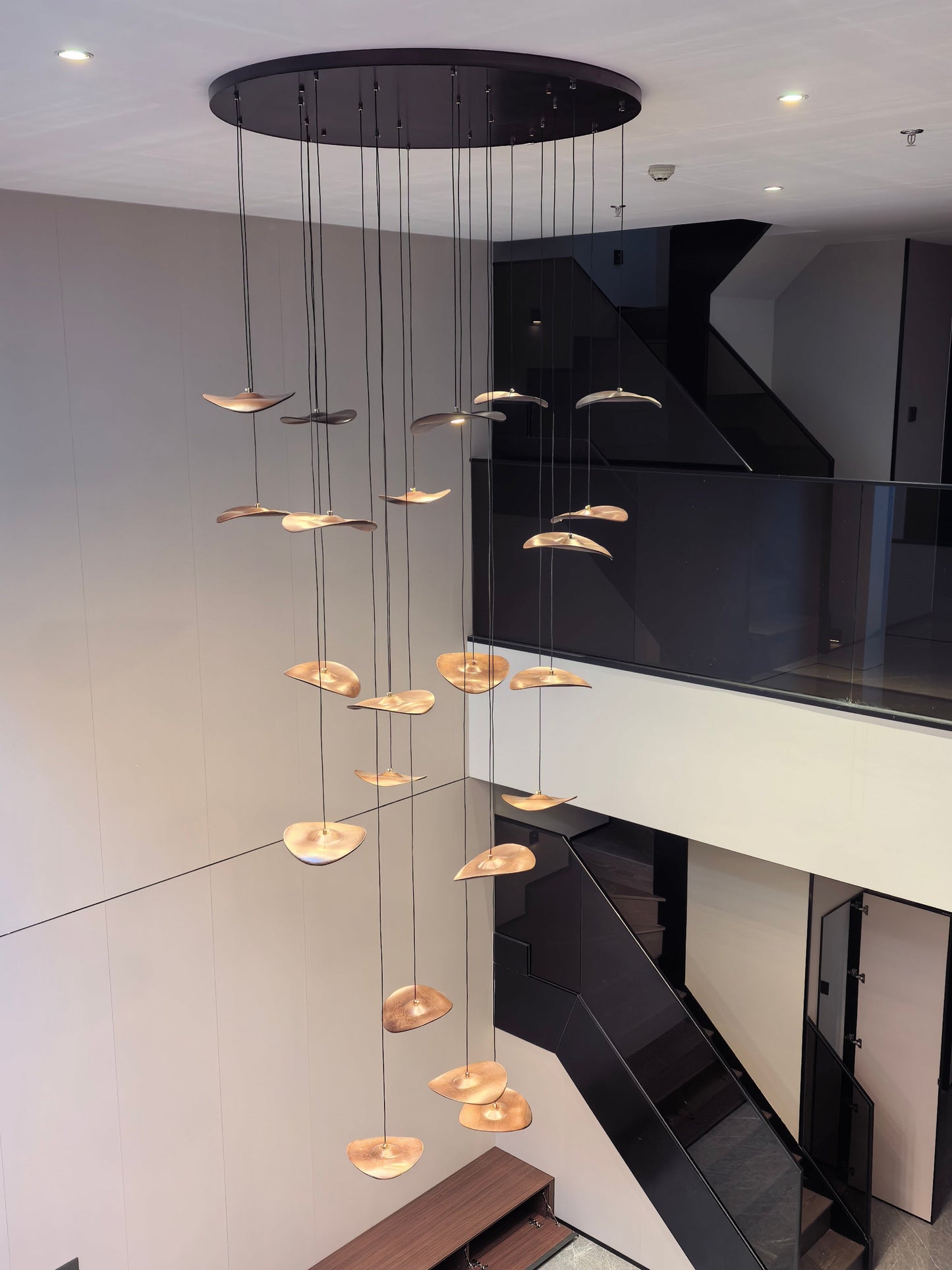 Kintsu Wood Wabi Sabi Japandi Pendant Light Chandelier