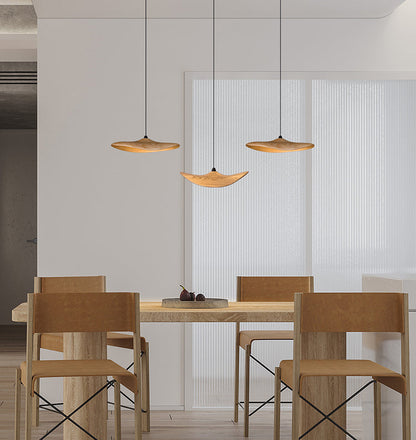 Kintsu Wood Wabi Sabi Japandi Pendant Light Chandelier