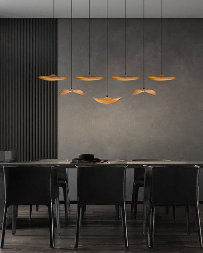 Kintsu Wood Wabi Sabi Japandi Pendant Light Chandelier
