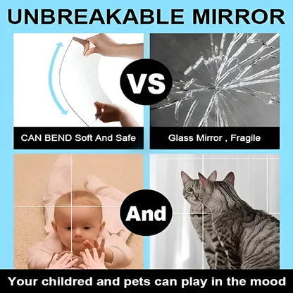 Combo of Oval Shape & Square Shape Mirror (Pack of 2)
