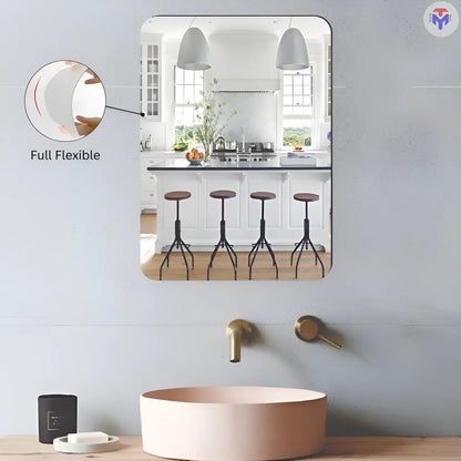 Combo of Oval Shape & Square Shape Mirror (Pack of 2)