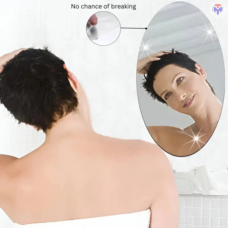 Combo of Oval Shape & Square Shape Mirror (Pack of 2)