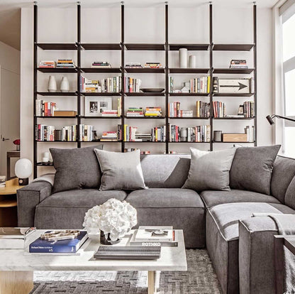 ModShelf Floor to Ceiling Room Divider Shelving with Cabinets