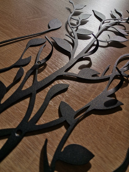 Large Tree Branch Metal Coat Rack: Modern Wall Mounted Organizer