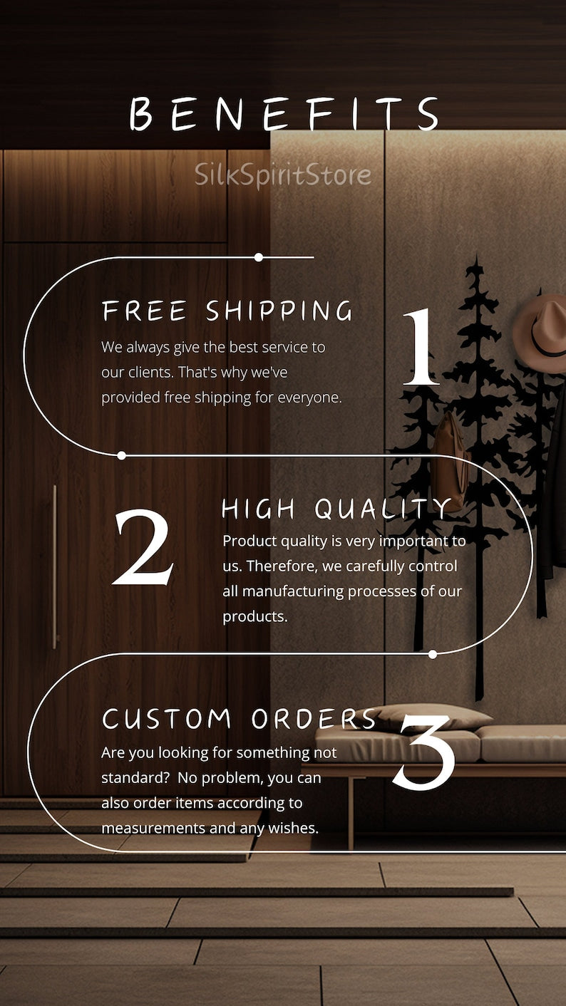 Large Tree Branch Metal Coat Rack: Modern Wall Mounted Organizer