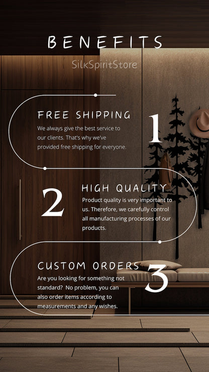 Large Tree Branch Metal Coat Rack: Modern Wall Mounted Organizer