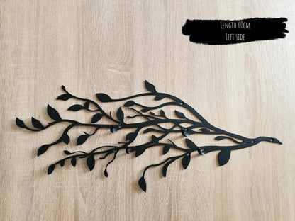 Large Tree Branch Metal Coat Rack: Modern Wall Mounted Organizer