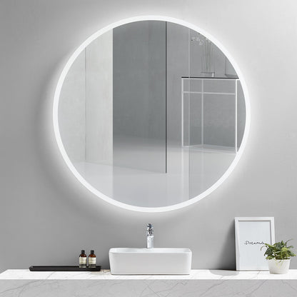 Luna Round Lighted Bathroom Vanity Mirror