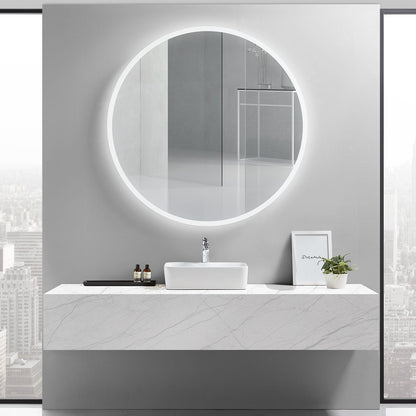 Luna Round Lighted Bathroom Vanity Mirror