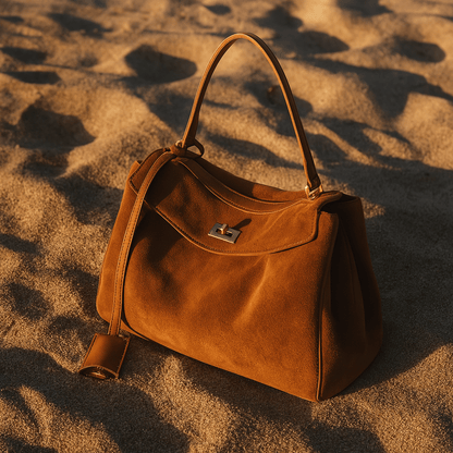 Moira Bag – Genuine Suede Tote & Full Grain Leather Lining